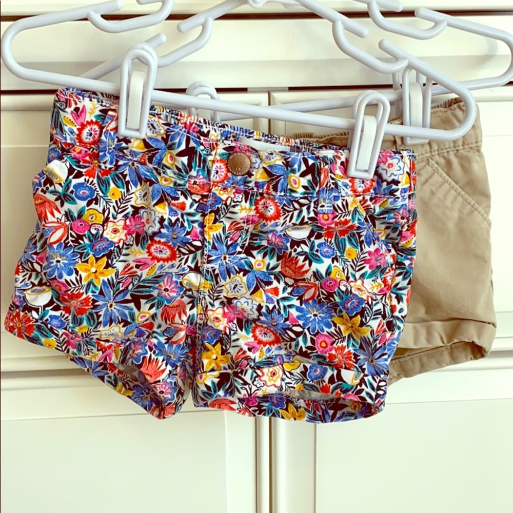 Old Navy Floral and Khaki Shorts